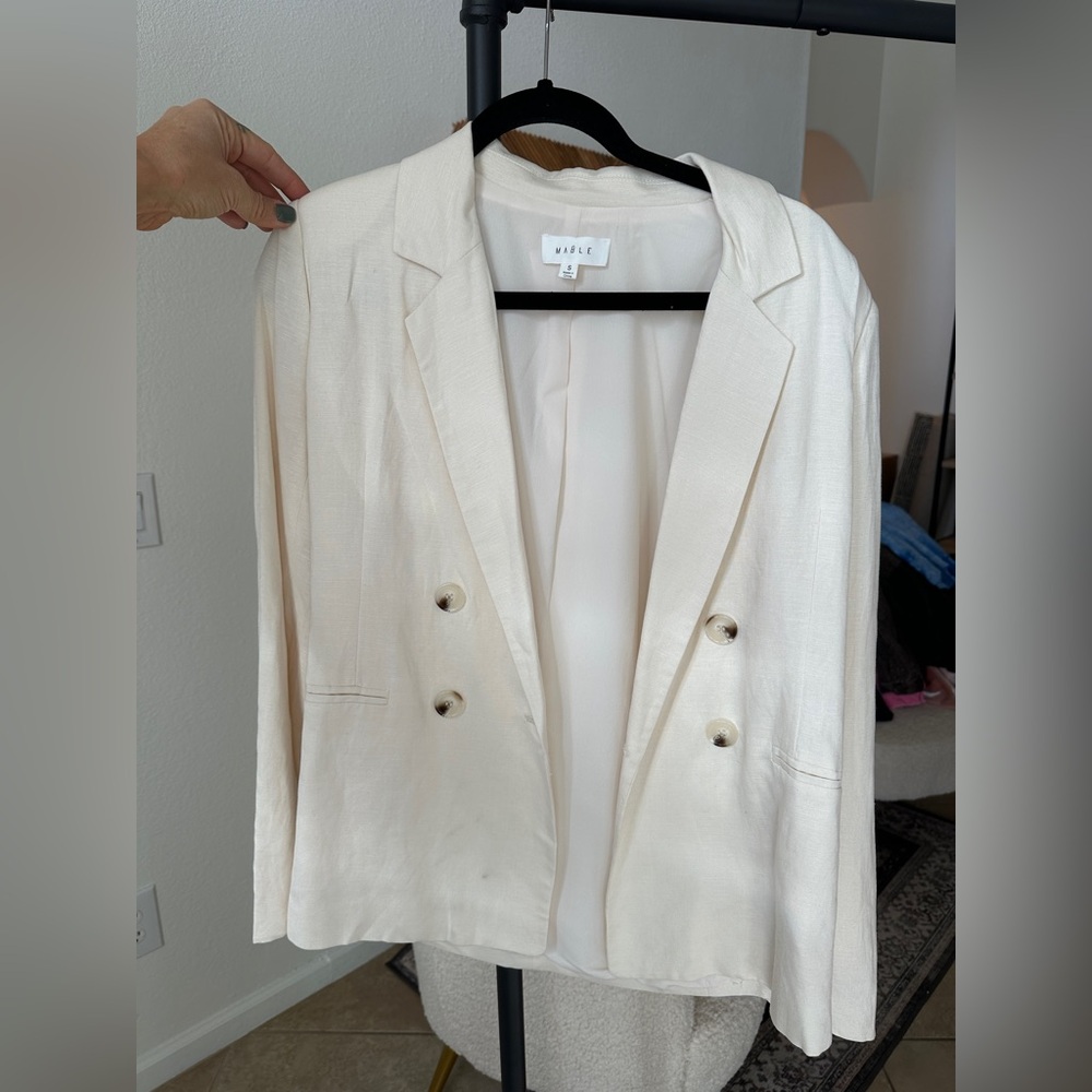 Linen Cream Blazer